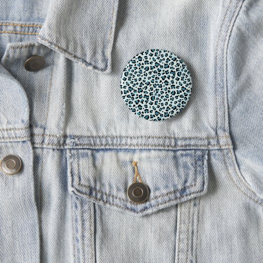 Leopard Print、Leopard Spots、Blue Leopard 缶バッジ (インサイチュ)