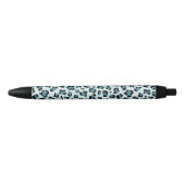 Leopard Print、Leopard Spots、Blue Leopard 黒ボールペン (正面)