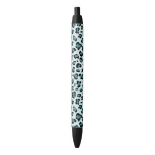 Leopard Print、Leopard Spots、Blue Leopard 黒ボールペン