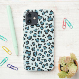 Leopard Print、Leopard Spots、Blue Leopard iPhone 12ケース