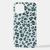 Leopard Print、Leopard Spots、Blue Leopard iPhoneケース (裏面)