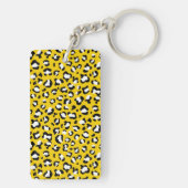 Leopard Print、Leopard Spots、Yellow Leopard キーホルダー (裏面)