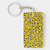 Leopard Print、Leopard Spots、Yellow Leopard キーホルダー (正面)