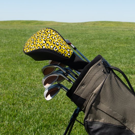 Leopard Print、Leopard Spots、Yellow Leopard ゴルフヘッドカバー (インサイチュ)