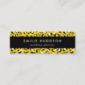 Leopard Print、Leopard Spots、Yellow Leopard スキニー名刺 (正面)