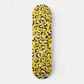 Leopard Print、Leopard Spots、Yellow Leopard スケートボード (正面)