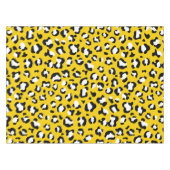 Leopard Print、Leopard Spots、Yellow Leopard テーブルクロス (正面(横))