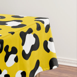 Leopard Print、Leopard Spots、Yellow Leopard テーブルクロス