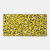 Leopard Print、Leopard Spots、Yellow Leopard デスクマット (正面)