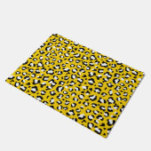 Leopard Print、Leopard Spots、Yellow Leopard ドアマット (アングル)
