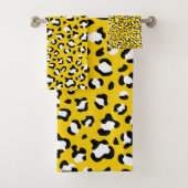 Leopard Print、Leopard Spots、Yellow Leopard バスタオルセット (インサイチュ)