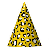 Leopard Print、Leopard Spots、Yellow Leopard パーティーハット (裏面)