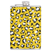 Leopard Print、Leopard Spots、Yellow Leopard フラスク (正面)