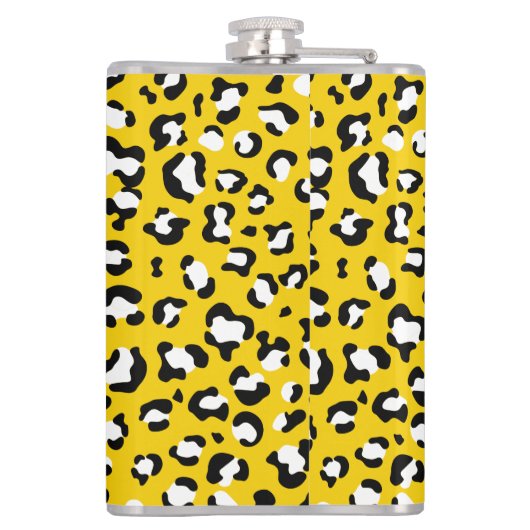 Leopard Print、Leopard Spots、Yellow Leopard フラスク (裏面)