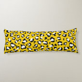 Leopard Print、Leopard Spots、Yellow Leopard ボディピロー (裏面)