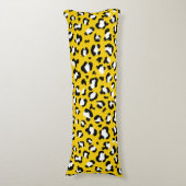 Leopard Print、Leopard Spots、Yellow Leopard ボディピロー (正面縦)
