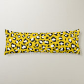 Leopard Print、Leopard Spots、Yellow Leopard ボディピロー (正面)