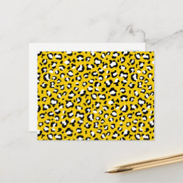 Leopard Print、Leopard Spots、Yellow Leopard ポストカード