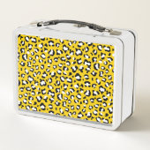 Leopard Print、Leopard Spots、Yellow Leopard メタルランチボックス (裏面)