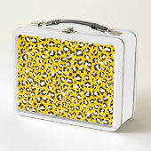 Leopard Print、Leopard Spots、Yellow Leopard メタルランチボックス (正面)
