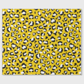 Leopard Print、Leopard Spots、Yellow Leopard ラッピングペーパー (フラット)