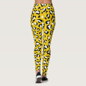 Leopard Print、Leopard Spots、Yellow Leopard レギンス (裏面)