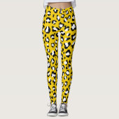 Leopard Print、Leopard Spots、Yellow Leopard レギンス (正面)