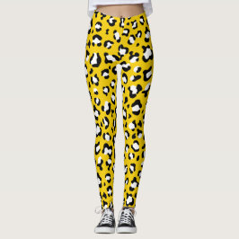 Leopard Print、Leopard Spots、Yellow Leopard レギンス