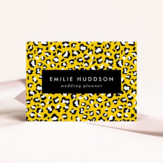Leopard Print、Leopard Spots、Yellow Leopard 名刺