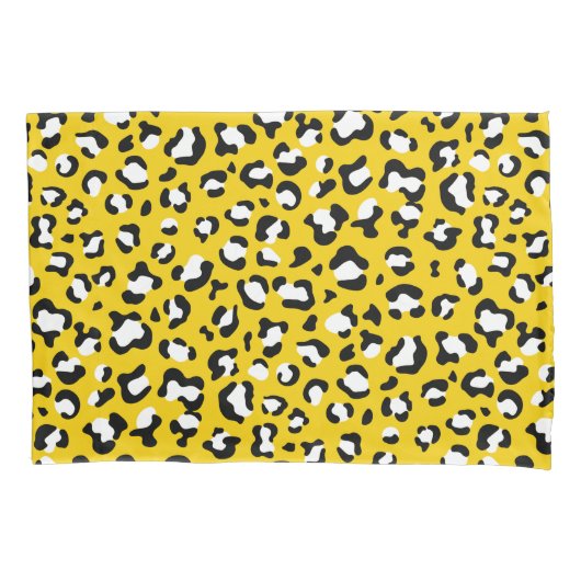 Leopard Print、Leopard Spots、Yellow Leopard 枕カバー (正面)