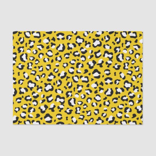 Leopard Print、Leopard Spots、Yellow Leopard 薄葉紙 (正面)