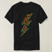 Leopard Print Lightning Bolt Graphic 2 Tシャツ (デザイン正面)