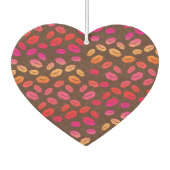 Leopard Print Lipsキス パーソナライズされた カーエアーフレッシュナー (裏面)