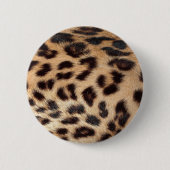 leopard print lookテクスチャ 缶バッジ (正面)