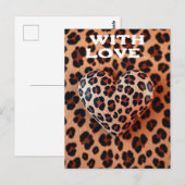Leopard Print Love ポストカード (正面/裏面)