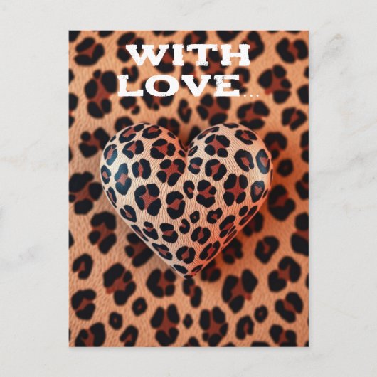 Leopard Print Love ポストカード (正面)