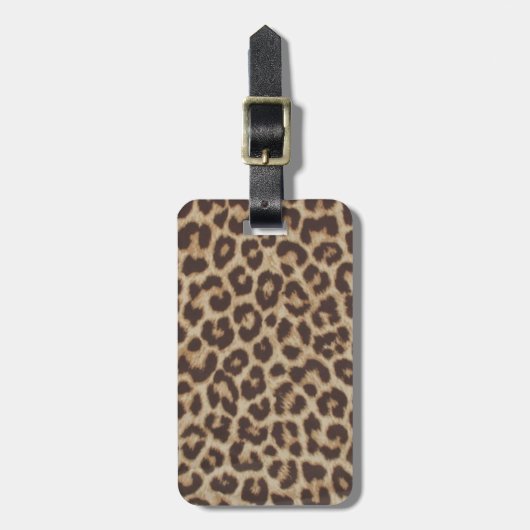 Leopard Print Luggage Tag ラゲッジタグ (正面縦)