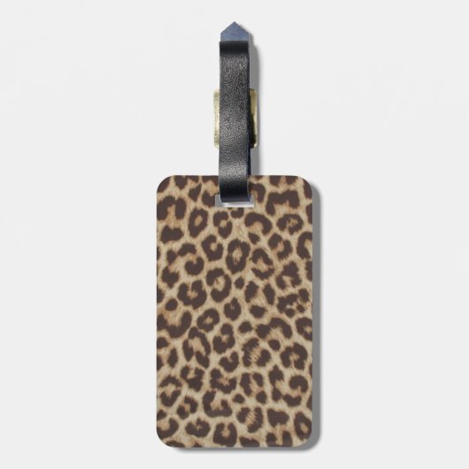 Leopard Print Luggage Tag ラゲッジタグ (裏面縦)