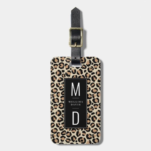 Leopard Print Luggage Tag ラゲッジタグ (正面縦)