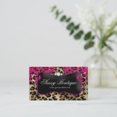 Leopard Print Makeup Artist名刺 名刺 (スタンド正面)