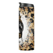 Leopard Print Messy Bun #Momlife タンブラー (回転右)