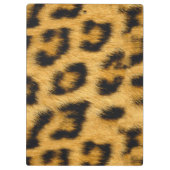 Leopard Print Monogramエレガントスクリプト – クリップボード (裏面)