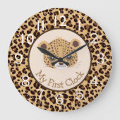Leopard Print My First ラージ壁時計 (正面)