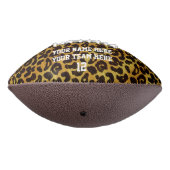 Leopard Print Nameパーソナライズされた Team Number Sports アメリカンフットボール (回転270)