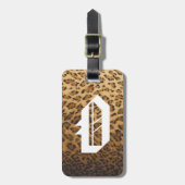 Leopard Print Oモノグラムイニシャルラゲージタグ ラゲッジタグ (正面縦)