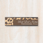 Leopard Print Officeドアシンボルや象徴 サインプレート (正面)