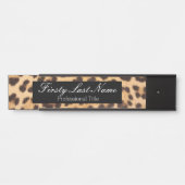 Leopard Print Officeモダンドアの署名シンボルや象徴 サインプレート (正面)