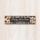 Leopard Print Officeモダンドアの署名シンボルや象徴 サインプレート (正面)