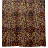 Leopard Print Pattern シャワーカーテン (正面)