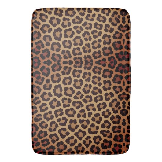 Leopard Print Pattern バスマット (正面縦)